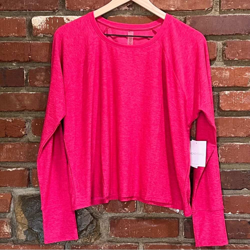 Beyond Yoga Pink Featherweight Daydreamer Pullover